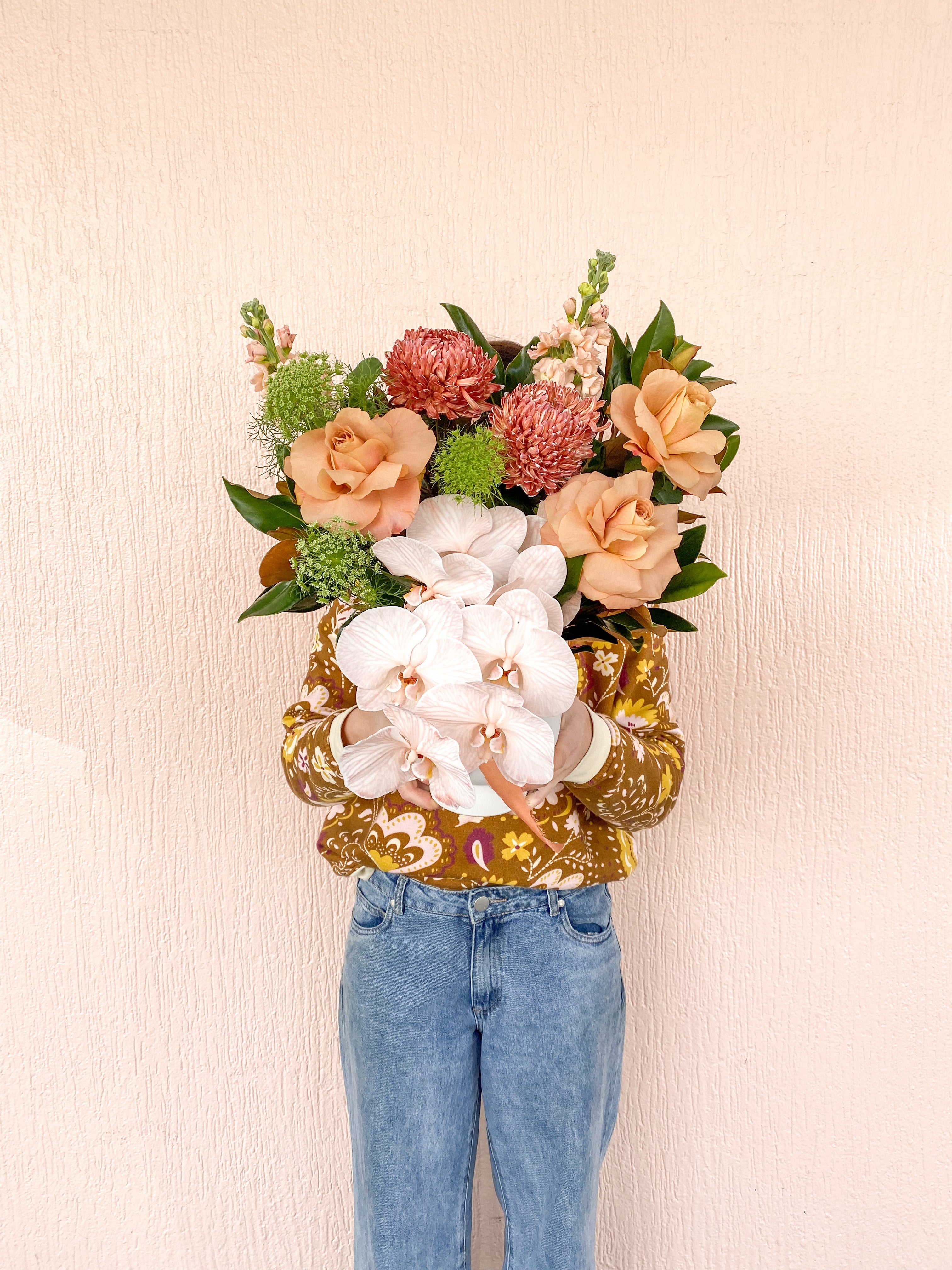 Flower Arrangement - In Glass Vase